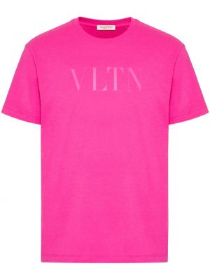 T-shirt con stampa Valentino Garavani rosa