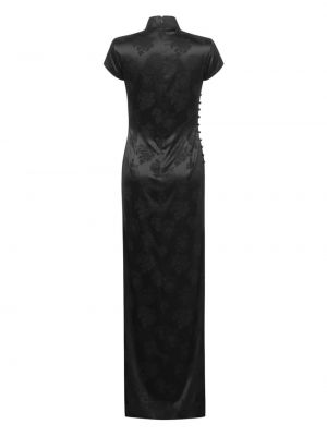 Žakárové hedvábné šaty Shanghai Tang černé