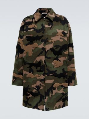 Giacca di lana di cachemire camouflage Valentino