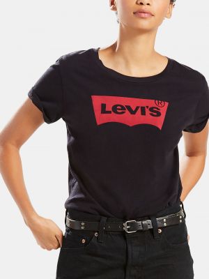 Хлопковая футболка Levi’s® черная