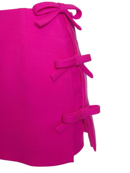 Jedwabna mini spódniczka wełniana z krepy Valentino