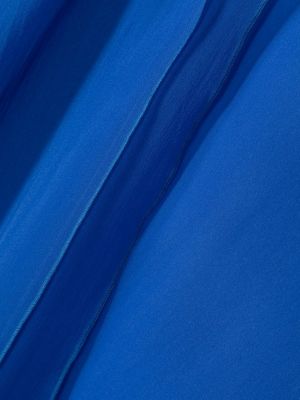 Hedvábný šál Alberta Ferretti modrý