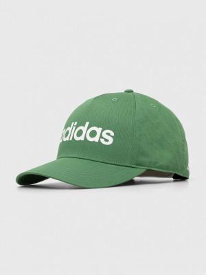 Șapcă din bumbac Adidas verde