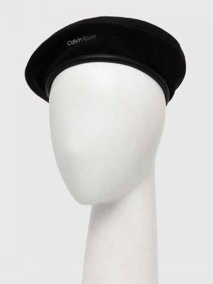 Vlněný baret Calvin Klein černý