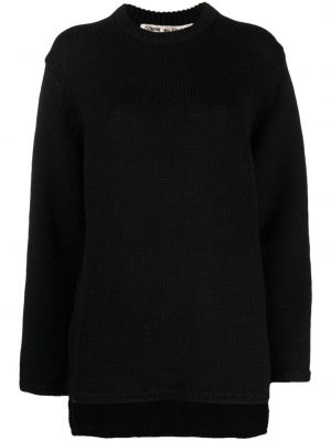 Woll pullover mit rundem ausschnitt Comme Des Garçons schwarz