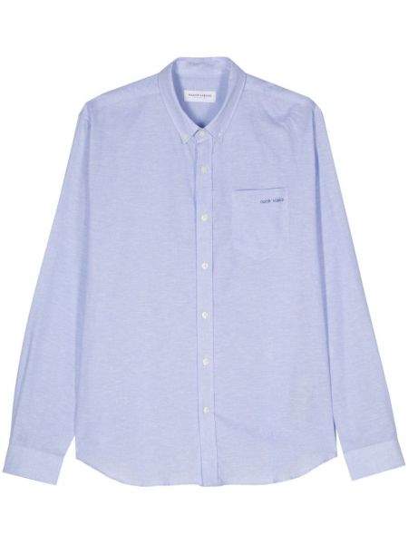 Lněná košile Maison Labiche modrá