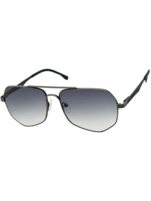 Солнцезащитные очки Enni Marco, авиаторы, оправа: металл, поляризационные, с защитой от УФ, градиентные, для мужчин серый