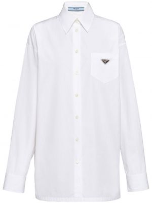 Риза с джобове Prada бяло
