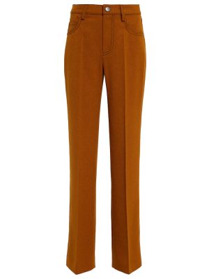 Plstěné rovné kalhoty Nanushka oranžové