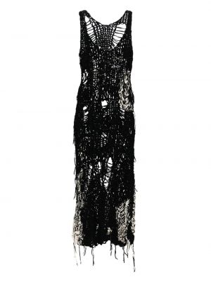 Bavlněné koktejlové šaty Y's černé
