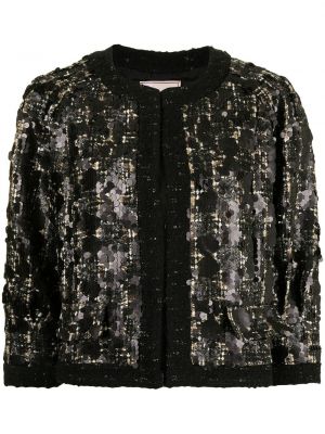 Chaqueta manga tres cuartos de tweed Antonio Marras negro