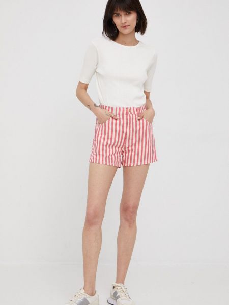 Kratke hlače visoki struk s printom Wrangler ružičasta
