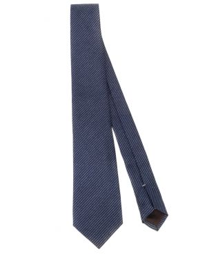 Шелковый галстук в полоску Canali синий