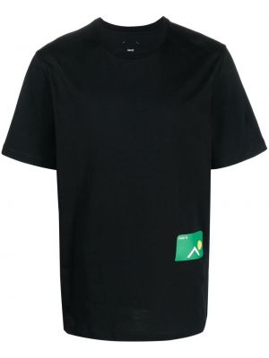 Raštuotas marškinėliai Oamc juoda