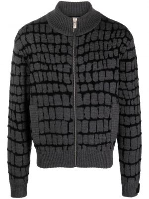 Žakardinis džemperis su užtrauktuku Versace