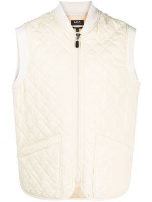 Prešívaná vesta na zips A.p.c. biela