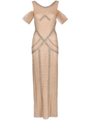 Вечерна рокля с кристали Atu Body Couture розово