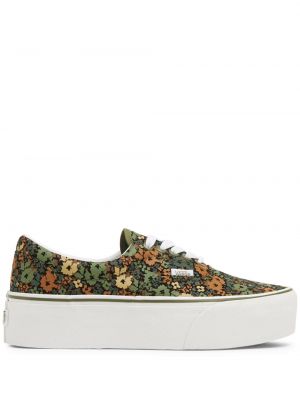 Sneakers a fiori Vans verde