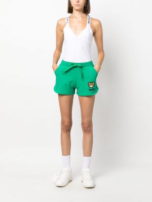 Shorts en coton Moschino vert