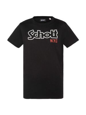 Rövid ujjú póló Schott fekete