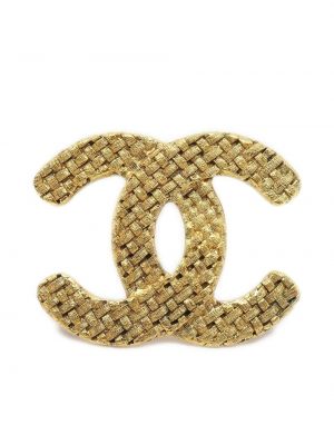 Плетена брошка Chanel Pre-owned златисто