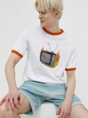 Volcom pamut póló , nyomott mintás - fehér