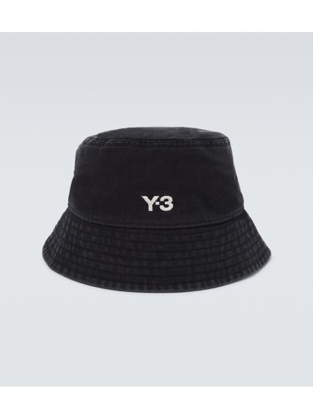 Черная хлопковая шапка с вышивкой Y-3