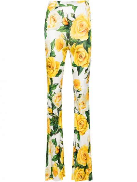 Pantaloni cu model floral cu imagine Dolce & Gabbana