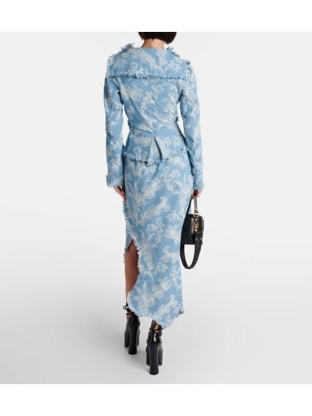 Denim jakna iz žakarda Vivienne Westwood modra