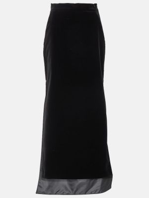 Bavlněné dlouhá sukně Max Mara černé