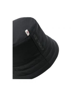Sombrero de nailon con estampado Moncler negro