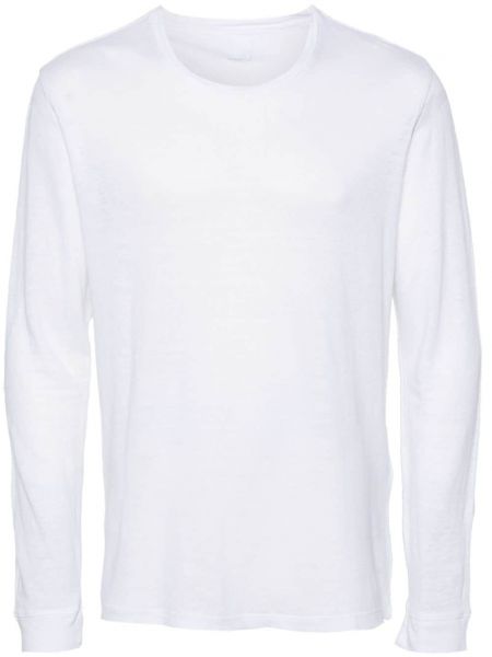 Skaidrus lininis marškinėliai 120% Lino balta