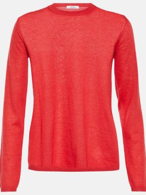 Jersey de cachemir de tela jersey con estampado de cachemira Max Mara rojo