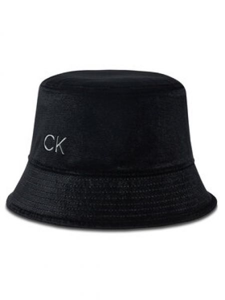 Aksamitny kapelusz Calvin Klein czarny