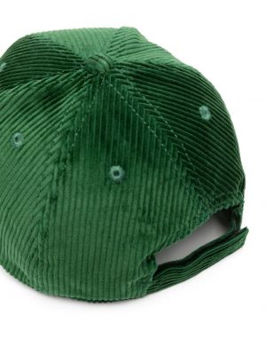 Haftowana czapka z daszkiem sztruksowa Mc2 Saint Barth zielona
