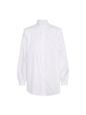 Biała koszula z falbankami Karen By Simonsen
