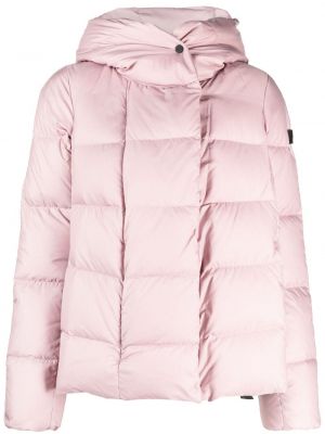 Péřová bunda s kapucí Peuterey růžová