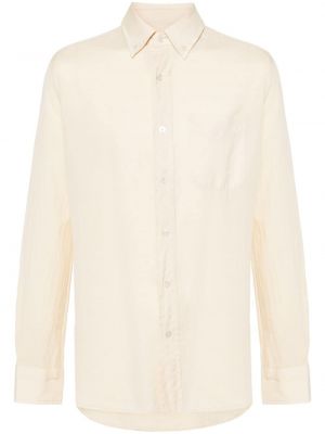Βαμβακερό πουκάμισο με κουμπιά Tom Ford μπεζ