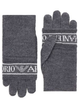 Перчатки Emporio Armani серые