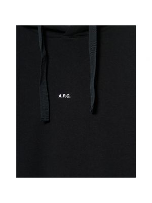 Bluza z kapturem bawełniana A.p.c. czarna
