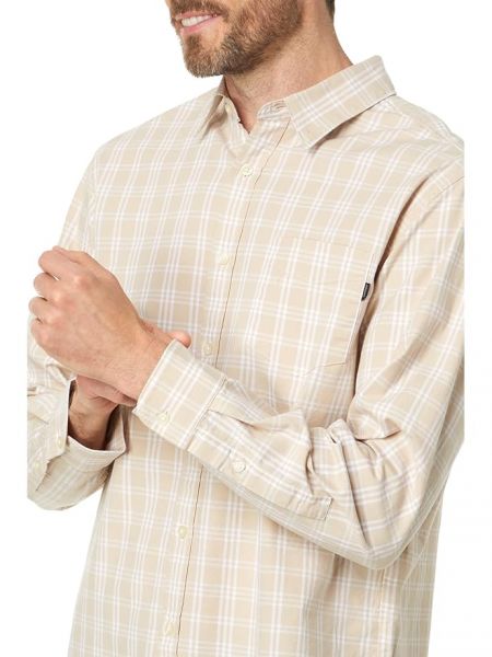 Повседневная клетчатая длинная рубашка с длинным рукавом Dockers хаки