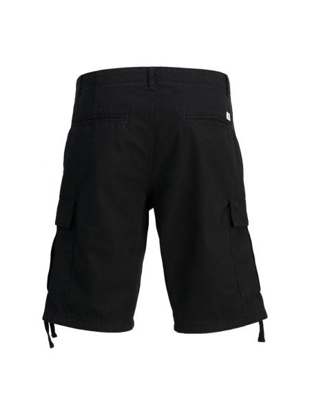 Pantalones cortos cargo de algodón Jack & Jones negro