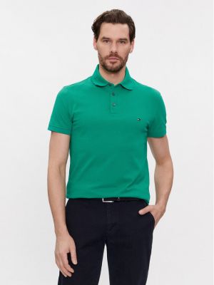 Polo marškinėliai slim fit Tommy Hilfiger žalia