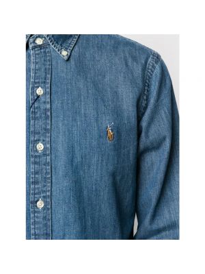 Camisa vaquera con bordado Ralph Lauren azul