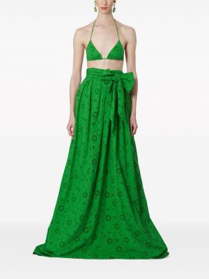Spódnica bawełniana Carolina Herrera zielona