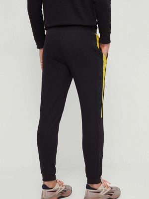 Bavlněné sportovní kalhoty s potiskem Ea7 Emporio Armani černé