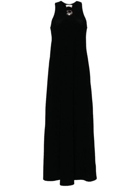 Βαμβακερή μάξι φόρεμα Muller Of Yoshiokubo μαύρο