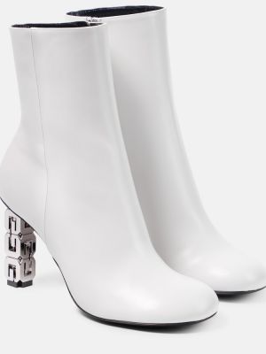 Кожени обувки до глезена Givenchy бяло