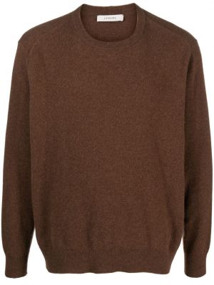 Pull col rond Lemaire marron