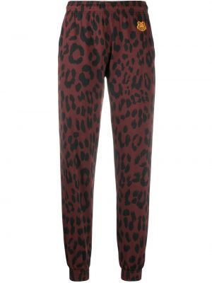 Pantalones de chándal leopardo Kenzo rojo
